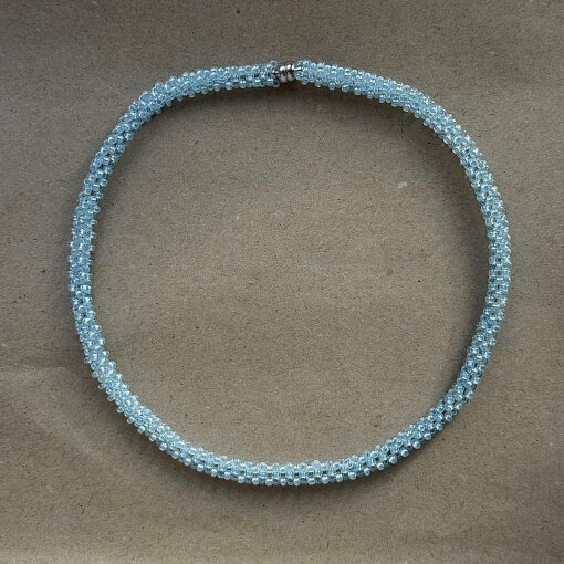 korálkový náhrdelník Pastel Square Rope Alike Necklace